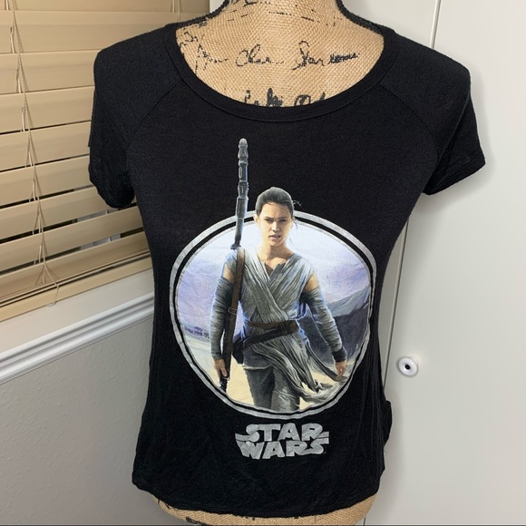 Disney Parks Star Wars Rey Graphic T-Shirt - Picture 1 of 11